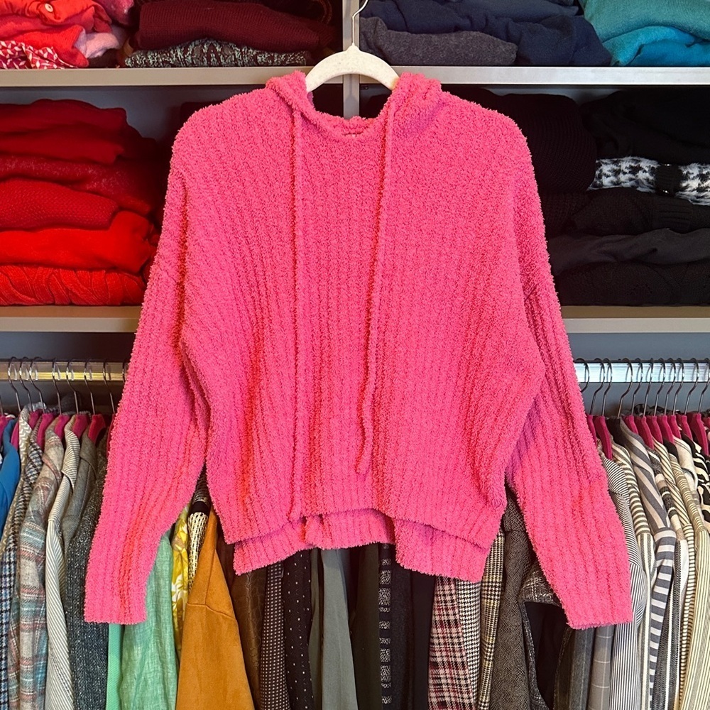 Altar’d State pink hooded long sleeve sweater size S